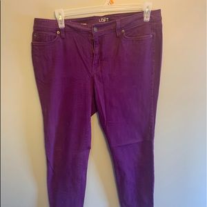 Loft purple Skinny Jean, 16